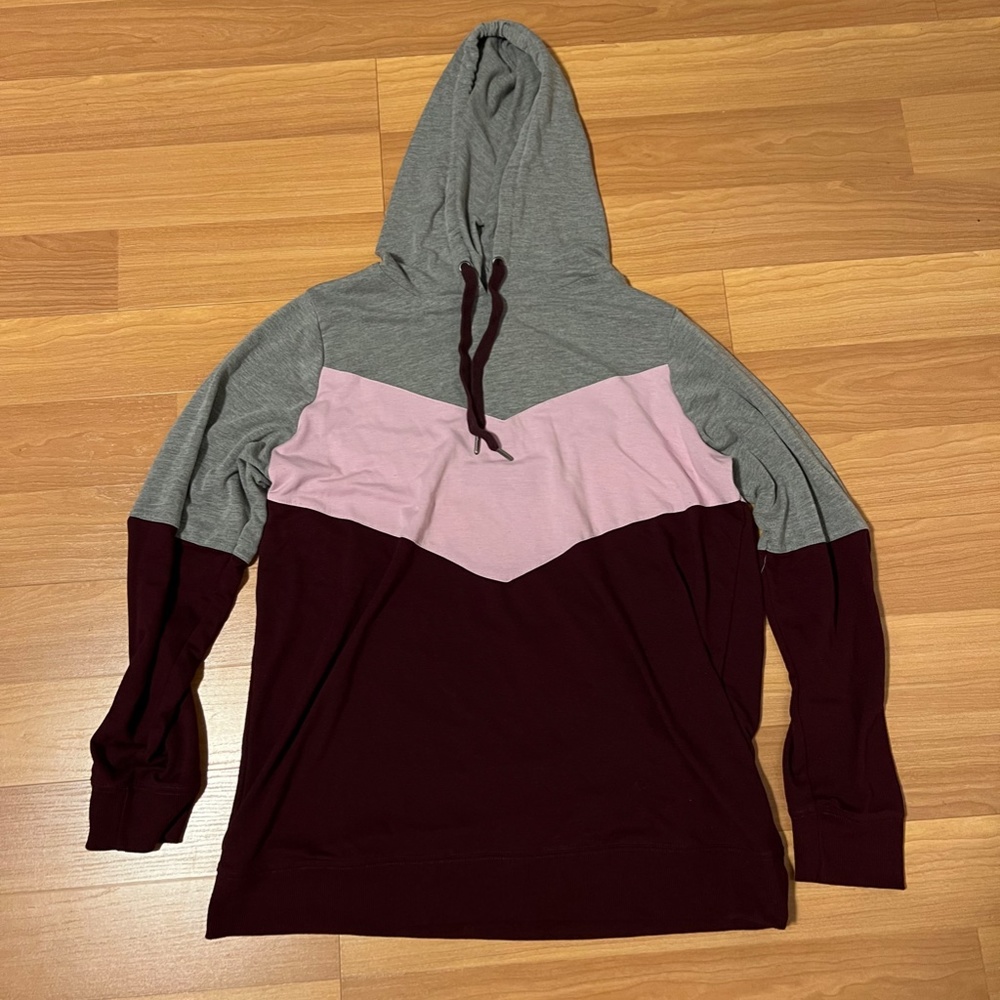 Motherhood Maternity Colorblock Hoodie, Size L
